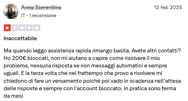 Recensione negativa competitor 7